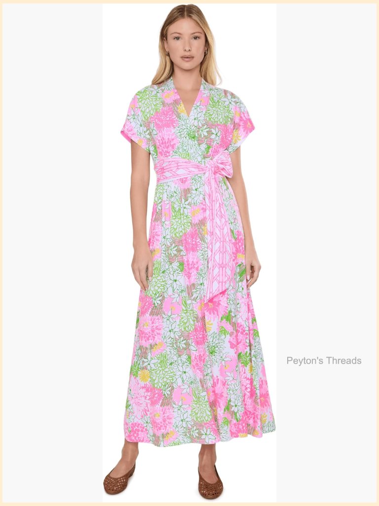 Keenan Maxi Dress With Surplice Bodice And Kimono Sleeves